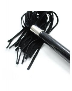 Leather flogger 37cm black