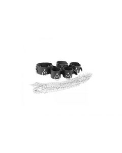 Leather Body Cuffs & Collar Set