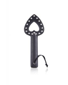 Studded Heart Shaped paddle - Black