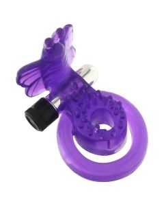 Cock&Ball Ring Butterfly Jelly Vibe