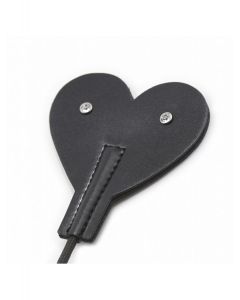 Crop Heart diamonds 50cm - black