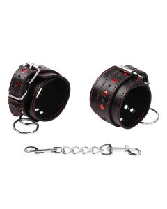 Hearts Designed Wrist Restraints Black/Red