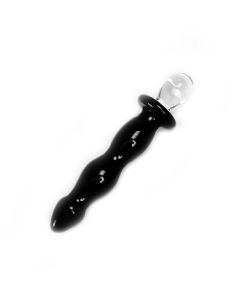 Glass Dildo Black Deluxe