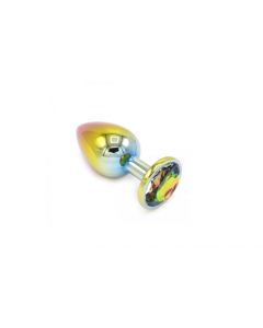Rainbow Buttplug with Gem L
